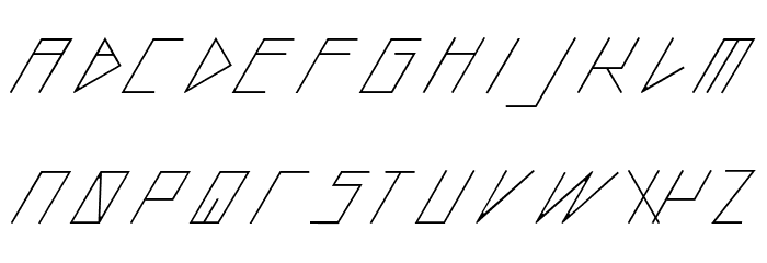 slantedITALICshift Font LOWERCASE