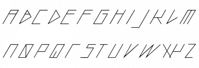 slantedITALICshift फ़ॉन्ट लोअरकेस