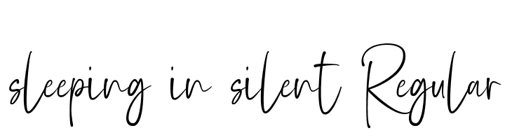sleeping in silent Regular  لخطوط تنزيل