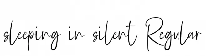 sleeping in silent Regular  Frei Schriftart Herunterladen