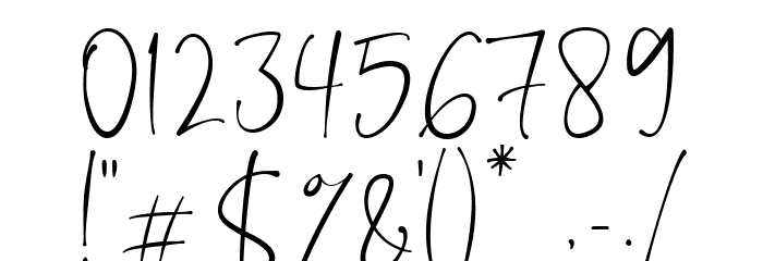sleeping in silent Regular Font OTHER CHARS