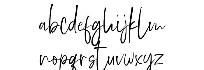 sleeping in silent Regular Font LOWERCASE