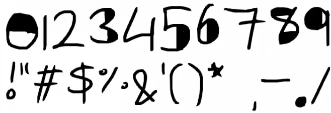 slightly covered up Font OTHER CHARS