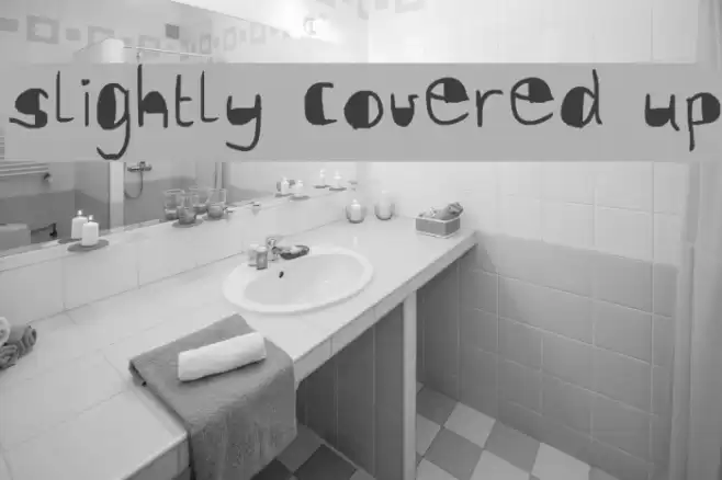 slightly covered up Font examples