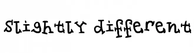 slightly different  Fuentes Gratis Descargar