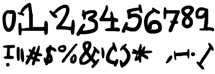 slightly different Font OTHER CHARS