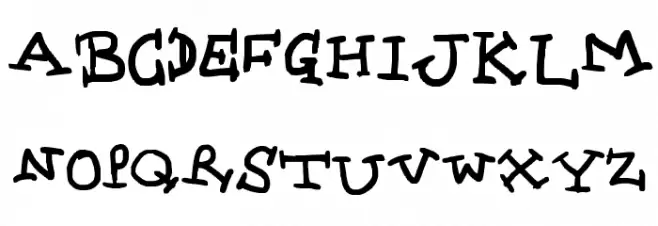 slightly different Schriftart Groß