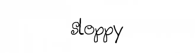 sloppy  font caratteri gratis