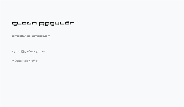 sloth Regular Business Card