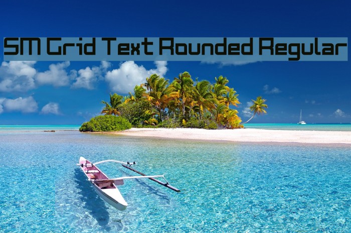 SM Grid Text Rounded Regular Font examples
