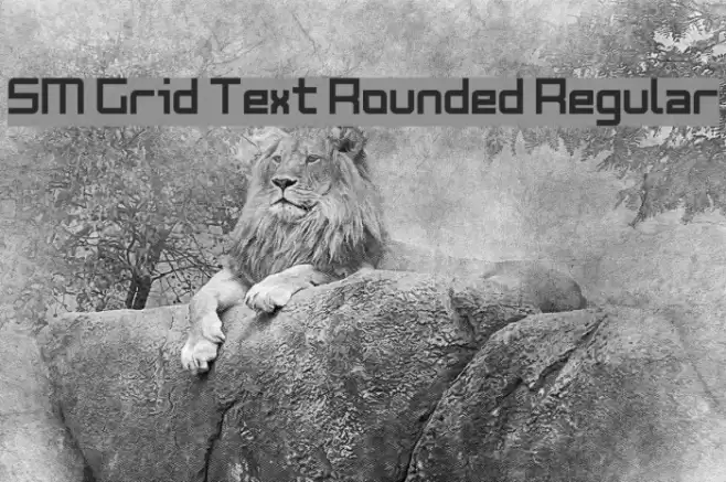 SM Grid Text Rounded Regular Font examples