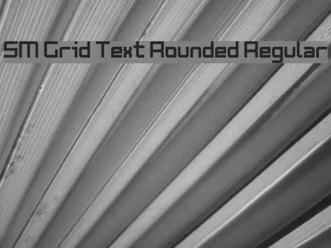 SM Grid Text Rounded Regular Font examples