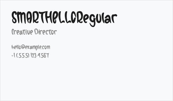 SMARTHELLORegular Business Card