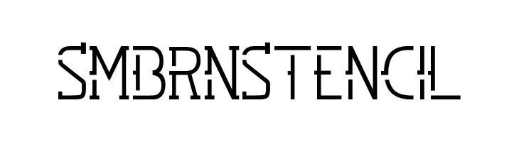 SMBRN Stencil  フリーフォントのダウンロード