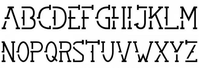 SMBRN Stencil Caratteri MAIUSCOLE