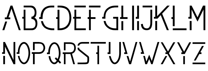 SMBRN Stencil Font LOWERCASE