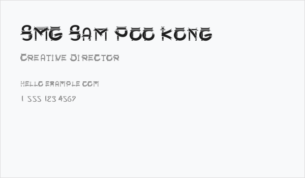 SMG_Sam Poo Kong Business Card