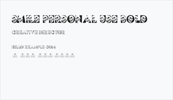 SMILE PERSONAL USE Bold Business Card