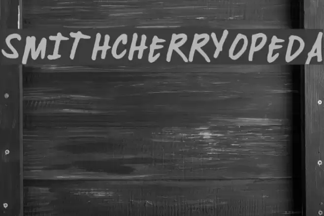 SMITHCHERRYOPEDA Font examples
