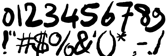 SML FAT MARKER Font OTHER CHARS