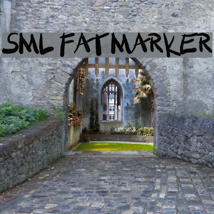 SML FAT MARKER Font examples