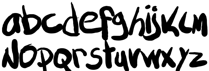 SML FAT MARKER Font LOWERCASE