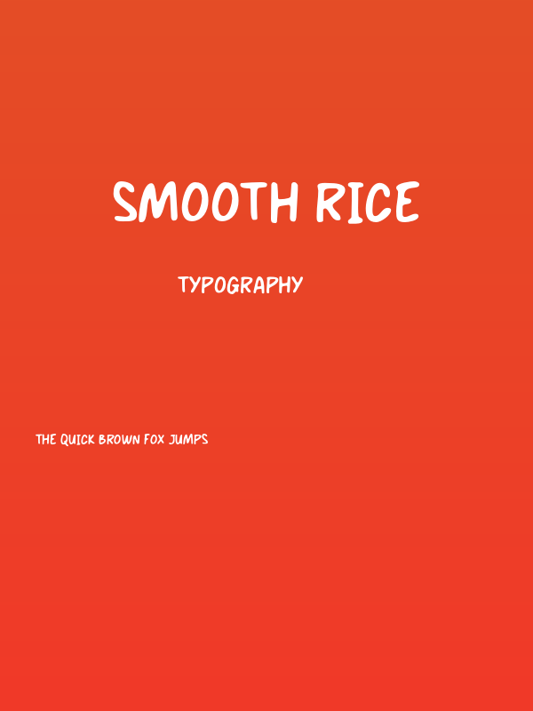 SMOOTH RICE Poster