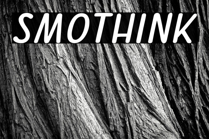 SMOTHINK Font examples