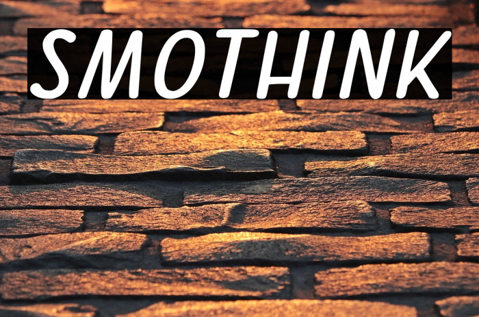 SMOTHINK Font examples
