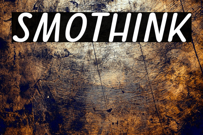 SMOTHINK Font examples