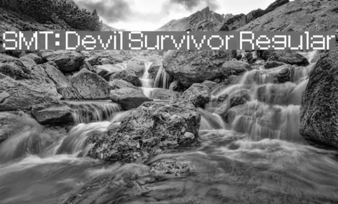 SMT: Devil Survivor Regular Шрифта examples