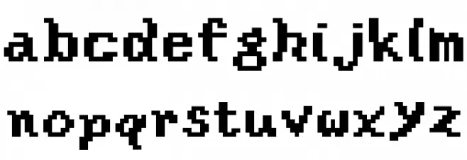 SMW2: Yoshi's Island Regular Caratteri MINUSCOLO