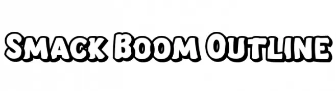 Smack Boom Outline  les polices de caractères gratuit tlcharger