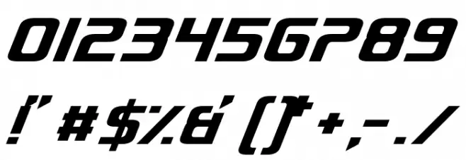 Smack Laideth Down 2016 Oblique Font OTHER CHARS