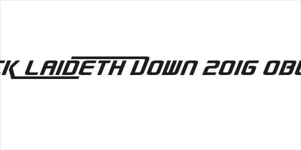 Smack Laideth Down 2016 Oblique Logo