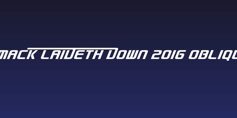 Smack Laideth Down 2016 Oblique Social Header