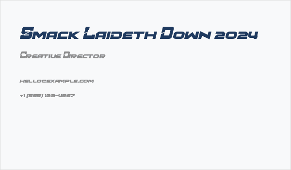 Smack Laideth Down 2024 Business Card