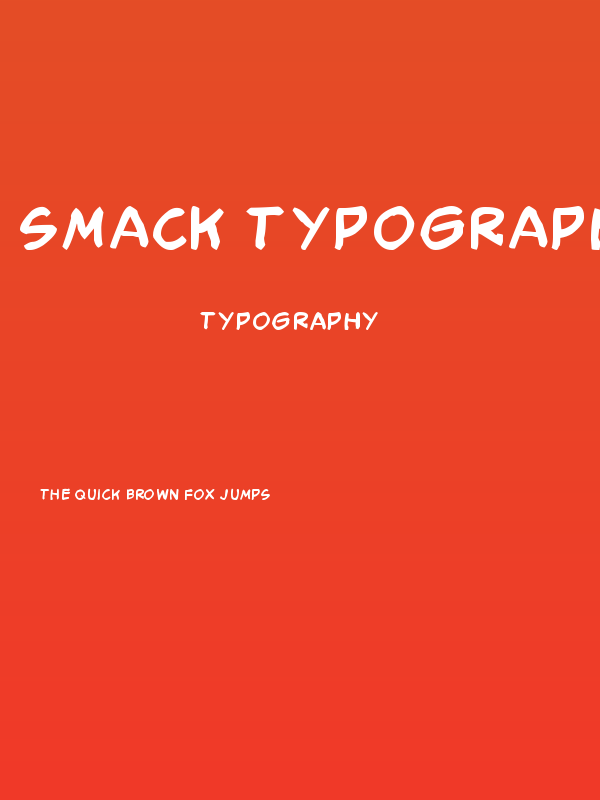 Smack Typographik Poster