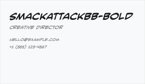 SmackAttackBB-Bold Business Card