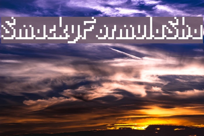 SmackyFormulaSha Font examples