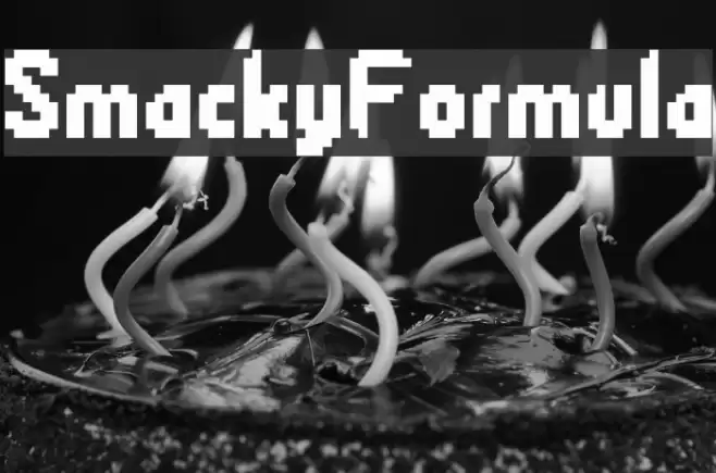 SmackyFormula Font examples