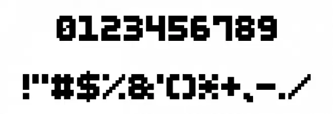 Small Bold Pixel-7 Font OTHER CHARS