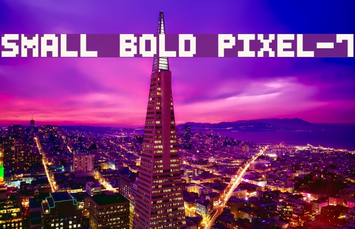 Small Bold Pixel-7 Font examples