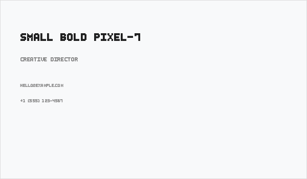 Small Bold Pixel-7 Business Card