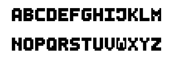 Small Bold Pixel-7 Font LOWERCASE