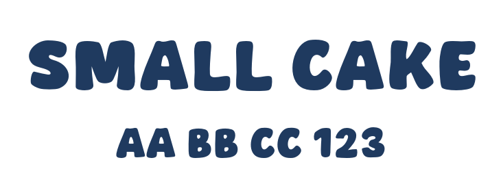 Small Cake Font Preview