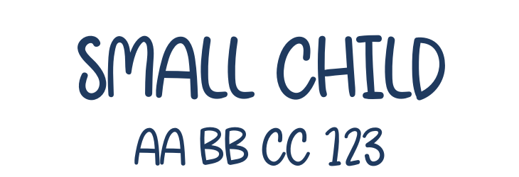 Small Child Font Preview