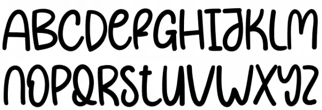 Small Child Font LOWERCASE