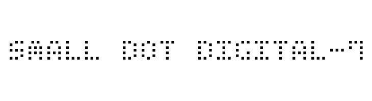 Small Dot Digital-7 Font