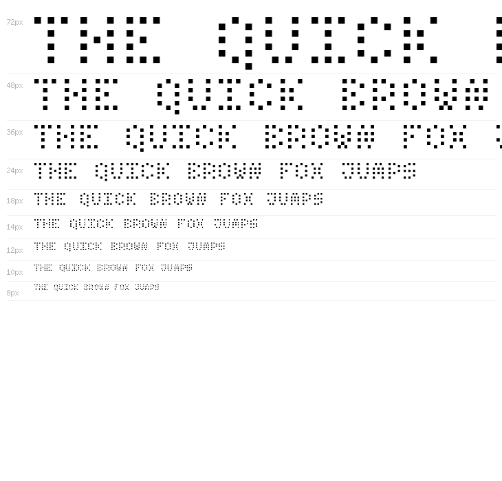 Small Dot Digital-7 Waterfall